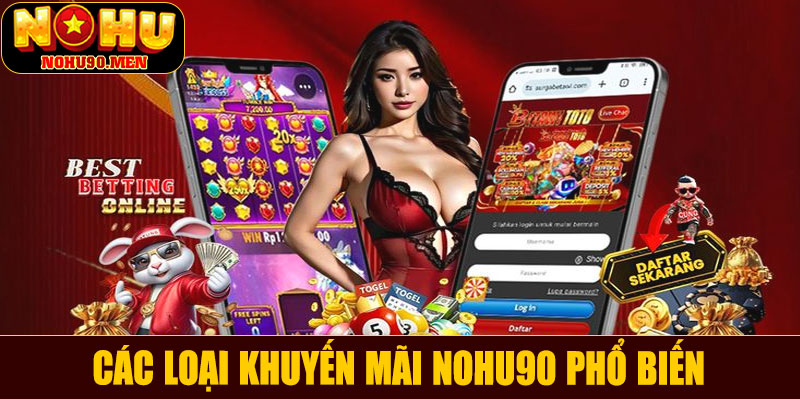 Các loại khuyến mãi NOHU90 phổ biến